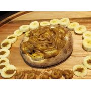 Esfihas Doces: Banoffee - Esfiha Doce (Ingredientes: Fatias de Banana, doce de leite, Canela em Pó)