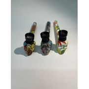 CACHIMBOS/ PIPE: PIPE DE VIDRO FORMATO CAVEIRA - Os pipes de vidro são os equipamentos favoritos daqueles que preferem tragar sua erva com menos substâncias proveniente de filtros, papel ou seda