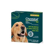Medicamentos e Vermífugos: Vermífugo Chemital Plus Cães - 4 Comprimidos - Vermífugo para cães