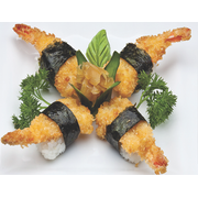 Niguiri: Niguiri Camarão 6 und - Arroz alga camarão empanado