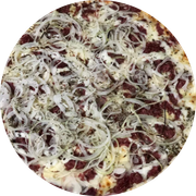 Premium: Carne Seca - Pizza Grande (Ingredientes: Molho, Mussarela, Carne Seca, Cebola, Catupiry)