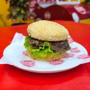 Sanduiches Artesanais: Stopzero gluten+Embalagem (R$1,50) - Sanduiches Artesanais (Ingredientes: carne artesanal, Cebola Caramelizada, Pao Vegano, verduras)