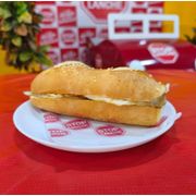 Sanduíche no Pão Francês: Pão com Queijo e Ovo+Embalagem (R$1,50) - Sanduíche no Pão Francês (Ingredientes: Ovo Frito, Queijo Coalho)
