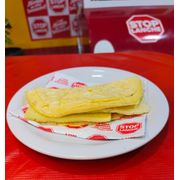 CREPIOCA: Crepioca com Queijo+Embalagem (R$1,50) - CREPIOCA (Ingredientes: Goma de tapioca, Ovo, Queijo)
