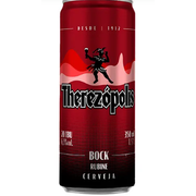 Cervejas: Cerveja Bock Rubine Therezópolis - Lata 350ml - É uma autêntica Bock, de cor vermelho intenso, composta por maltes tostados, equilibrados pelo leve amargor do lúpulo e pela leveza da água mineral das montanhas.
