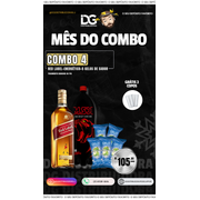 COMBO GIN / WHISKY / VODKA: RED LABEL + 5 GELOS + 1 ENERGETICO + 2 COPOS-------(COLOCAR SABORES DOS ITENS NA OBSERVAÇÃO) - -