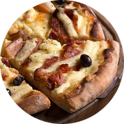 Especiais: Verona - Pizza Grande (Ingredientes: Bacon, Catupiry, Mussarela, Palmito)
