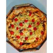 Gourmet: COSTELA ESPECIAL - Pizza Gigante (Ingredientes: Molho de Tomate, Mussarela, MOLHO ESPECIAL DEFUMADO, PIMENTA DE BIQUINHO, Costela, Orégano)