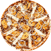 Zero Lactose: Borborema (Zero Lactose) - Pizza Pequena (Ingredientes: Azeitona, Banana da Terra, Carne Seca Desfiada, Cebola, Molho Pomodoro, Muçarela Zero Lactose, Orégano)