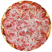 Tradicionais: Gênova - Pizza Família (Ingredientes: Salame Italiano, Cebola)