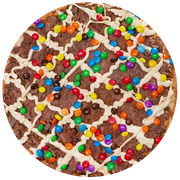 Doces: M&Ms - Pizza Família (Ingredientes: Chocolate Branco, Chocolate Preto)