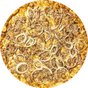 Especiais: Atum - Pizza Pequena (Ingredientes: Atum, Azeitona, Cebola, Molho Pomodoro, Muçarela, Orégano)