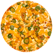 Doces: Califórnia - Pizza Família (Ingredientes: Mussarela, Pêssego, Figo, Abacaxi, Uva Passa)