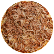 Tradicionais: Atum - Pizza Família (Ingredientes: Atum, Cebola Fatiada)