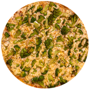 Tradicionais: Brócolis Com Catupiry - Pizza Família (Ingredientes: Brócolis, Catupiry)