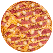 Tradicionais: Francesa - Pizza Família (Ingredientes: Presunto, Ovo de Codorna, Catupiry)