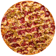 Tradicionais: Tarantela - Pizza Família (Ingredientes: Calabresa, Azeitonas, Catupiry)