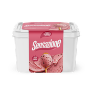 Pote 2L Especial: Pote 2L Especial Sensazione - Sabor morango, mesclado com chocolate meio amargo.
