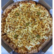 Especiais: 3 Queijos - Pizza Grande (Ingredientes: Catupiry, Parmesão, Mussarela, Orégano, Azeitona)