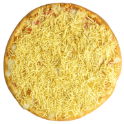 Tradicionais: Dogão - Pizza Média (Ingredientes: Batata Palha, Ervilha, Milho, Molho, Muçarela, Requeijão, Salsicha)