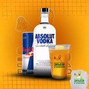 Copão de Kit: Copão Absolut Tradicional + Red Bull + Gelo de Sabor)
