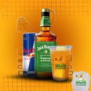 Copão de Kit: Copão jack maçã verde + Red Bull + Gelo de Sabor)