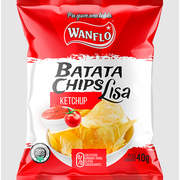 Salgadinhos: Batata Chips Lisa Ketchup 40g)