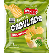 Salgadinhos: Batata Chips Ondulada Cebola e Salsa 40g)