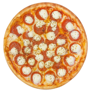 Especiais: Pepperoni Creme Chesse - Pizza Média (Ingredientes: Cream Cheese, Molho de Tomate, Muçarela, Orégano, Pepperoni)