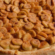 Doces: Banana com canela - Pizza Pequena (25cm - 6 Fatias) (Ingredientes: Açúcar, Banana, Canela, Muçarela)