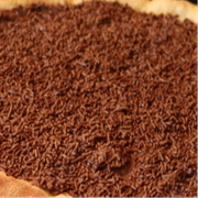 Doces: Brigadeiro - Pizza Pequena (25cm - 6 Fatias) (Ingredientes: Base de Brigadeiro Ao Leite, Chocolate Granulado)