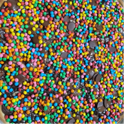 Doces: Divertidamente - Pizza Pequena (25cm - 6 Fatias) (Ingredientes: Base de Brigadeiro Ao Leite, Confetti)