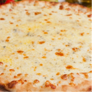 Salgadas: 4 Queijos - Pizza Pequena (25cm - 6 Fatias) (Ingredientes: Azeitonas, Catupiry, Molho, Muçarela, Orégano, Parmesão, Provolone)
