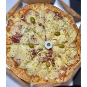 Tradicionais: Carne Seca 1 - Pizza Grande (Ingredientes:  Bacon,  Mussarela,  Tomate, Carne Seca)