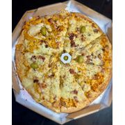 Tradicionais: Frango 3 - Pizza Grande (Ingredientes:  Bacon,  Mussarela, Frango Desfiado)