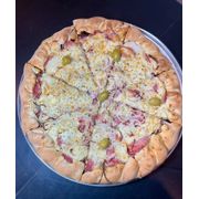 Tradicionais: Russa - Pizza Grande (Ingredientes:  Catupiry,  Cebola,  Mussarela, Calabresa)