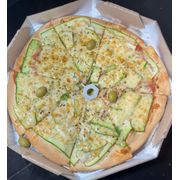 Tradicionais: Abobrinha - Pizza Grande (Ingredientes:  Mussarela,  Parmesão, Abobrinha)