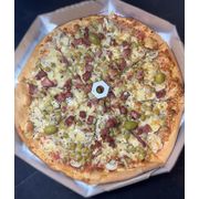 Tradicionais: Siciliana - Pizza Grande (Ingredientes:  Bacon,  Champignon,  Ervilha,  Parmesão)