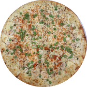 Vegetais: Champignon - Pizza Grande (Ingredientes:  Azeitonas,  Champignon,  Ervilha,  Orégano, Molho, Muçarela)