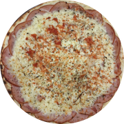 Lombo: Lombo - Pizza Grande (Ingredientes:  Azeitonas,  Cebola,  Lombo,  Orégano, Molho, Muçarela)