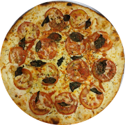 Queijos: Marguerita - Pizza Grande (Ingredientes:  Azeitonas,  Manjericão,  Orégano,  Parmesão,  Tomate, Molho, Muçarela)