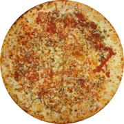 Queijos: Muçarela - Pizza Grande (Ingredientes:  Azeitonas,  Orégano, Molho, Muçarela)