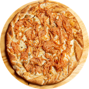Salgadas: Frango - Pizza Família (Ingredientes: Molho, Mussarela, Orégano)