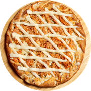 Salgadas: Frango c/ Catupiry - Pizza Família (Ingredientes: Catupiry (Original), Molho, Mussarela, Orégano)