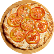 Salgadas: Mussarela - Pizza Família (Ingredientes: Molho, Mussarela, Orégano, Tomate)
