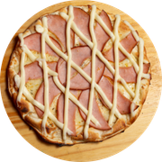 Salgadas: Peito de Peru c/ Catupiry - Pizza Família (Ingredientes: Catupiry (Original), Molho, Mussarela, Orégano, Peito de Peru)