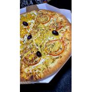 Promocionais: NAPOLITANA - Pizza (Ingredientes: Azeitonas, Molho de tomate artesanal, Mussarela, Orégano, Parmesão, Tomate)