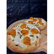 Salgadas: CAMARÃO PREMIUM - Esfiha (Ingredientes: Mussarela, Camarão, Cream Cheese, Alho Poró)