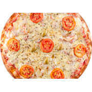 Salgadas: Bauru - Pizza Gigante (Ingredientes: Azeitona, Molho de Tomate, Mussarela, Orégano, Presunto)