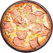 Salgadas: Peito de peru - Pizza Gigante (Ingredientes: Azeitona, Cream Cheese, Molho de Tomate, Mussarela, Orégano, Peito de Peru)